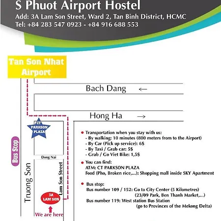 S Phuot Sai Gon Hostel - 3A Lam Son, Ward 2, Tan Binh District